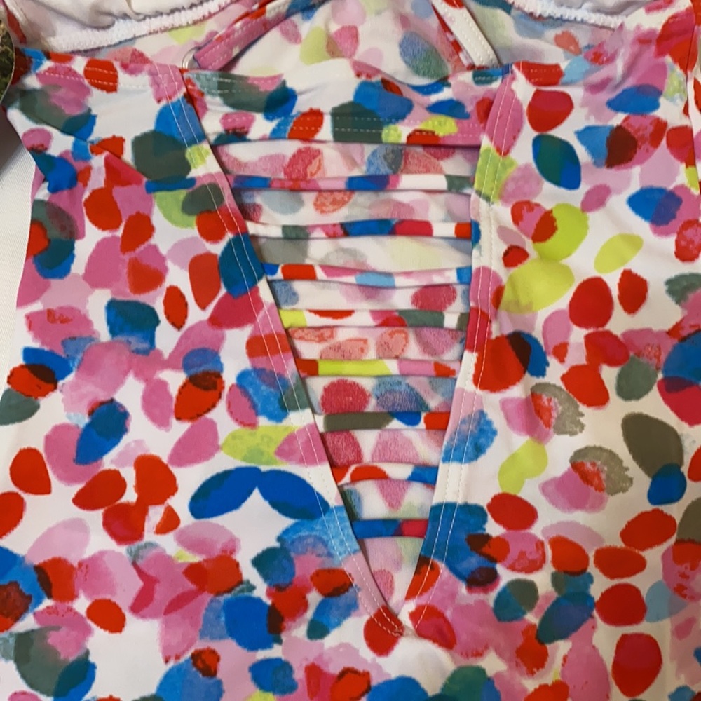 Bawdy Multi-Colored One Piece Swimsuit, XS - Picture 5 of 8